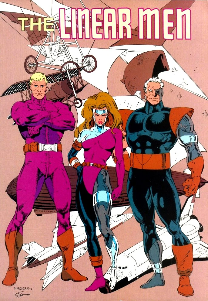 Página de publicidad de los Linear Men en la que vemos