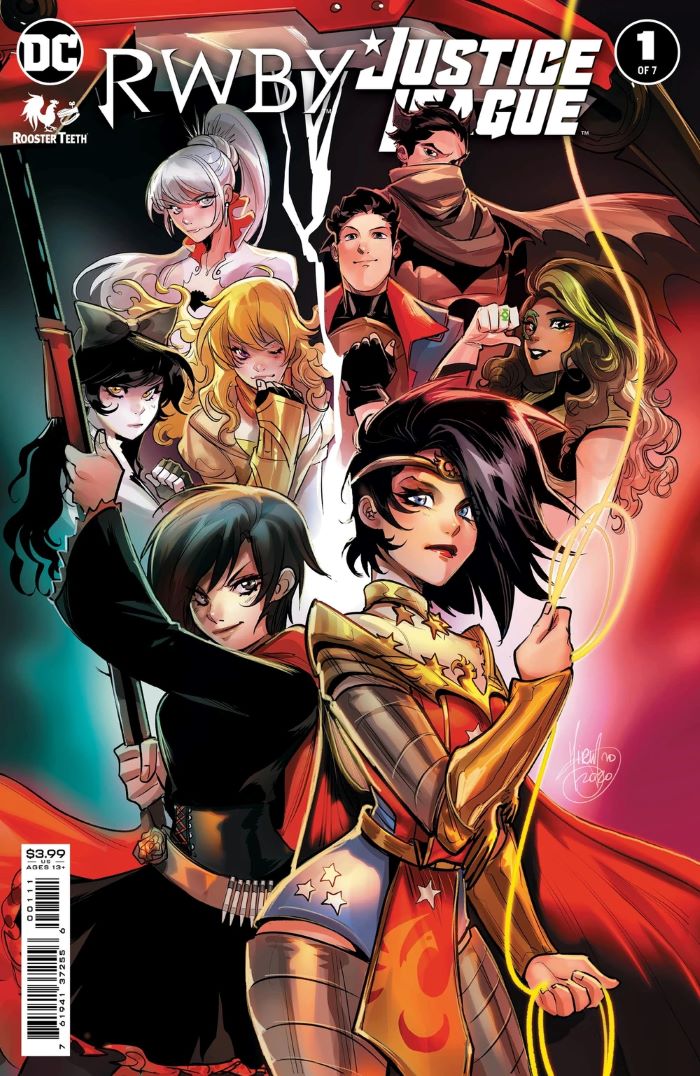 Portada de RWBY/Justice League en la que vemos